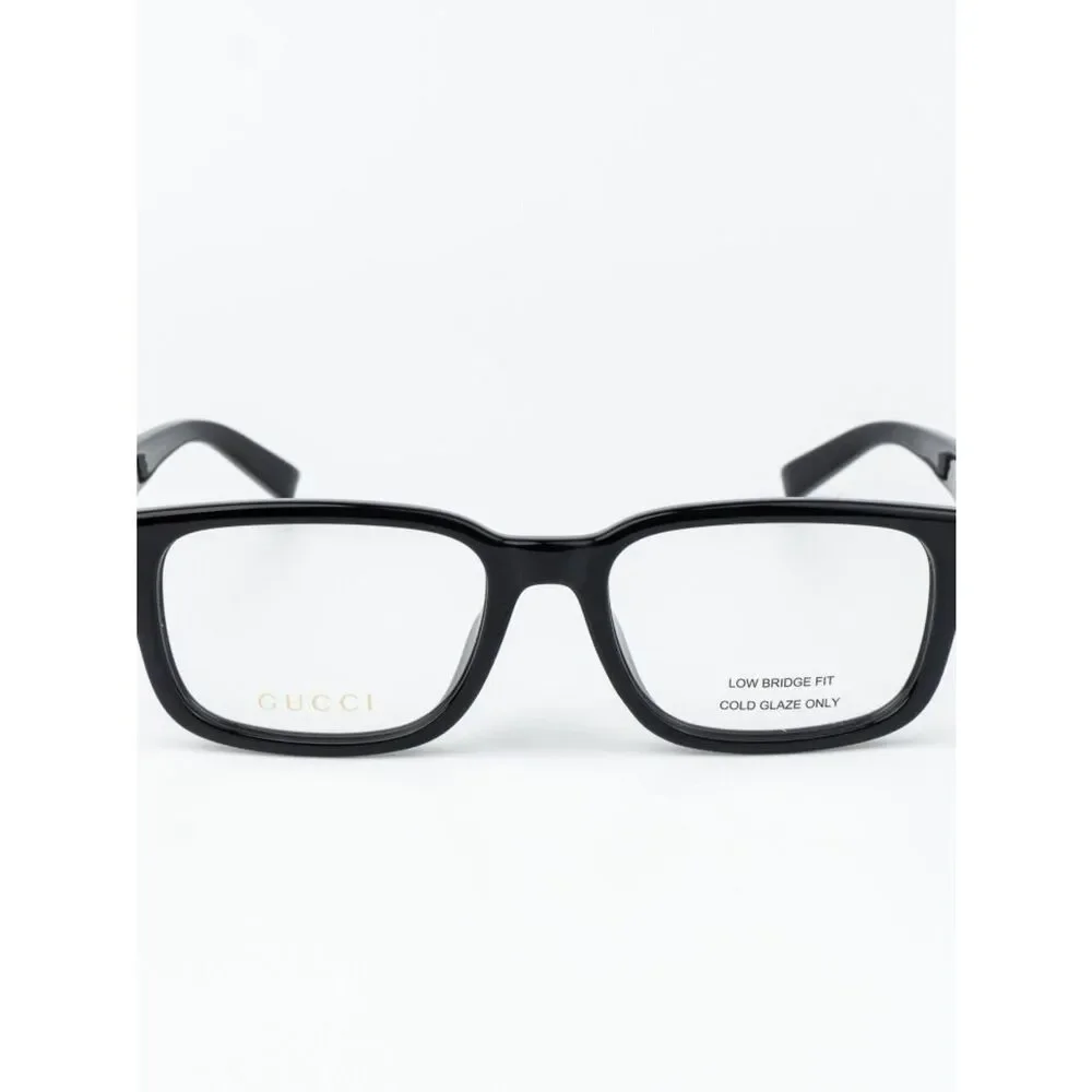 Gucci Men Eyeglasses Black Rectangle GG2107OL 001 NEW AUTHENTIC